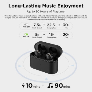 1MORE PistonBuds Pro Hybrid Active Noise Canceling Wireless Earbuds, Bluetooth 5.2 Headphones, 12 Studio-Grade EQs, AAC, 30h