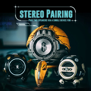 Gravastar Bluetooth Speakers Mars Pro, Bass Boost, 15H Playtime, Stereo Sound Music Box Bluetooth Portable Wireless Party