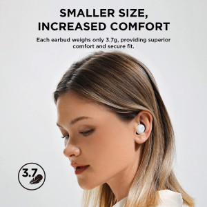 1MORE ComfoBuds Mini Hybrid Active Noise Cancelling Earbuds, in-Ear Headphones with Stereo Sound, Bluetooth 5.2 Headset with 4