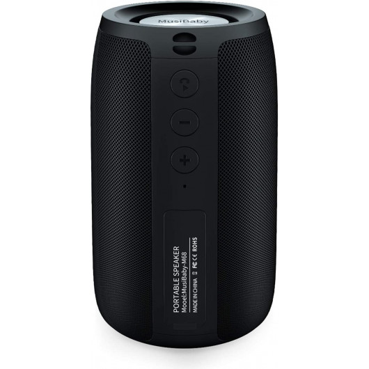 Haut-parleur Bluetooth MusiBaby - Portable, Étanche, Appariement Double, 1500 min d'Autonomie (Noir, M68)