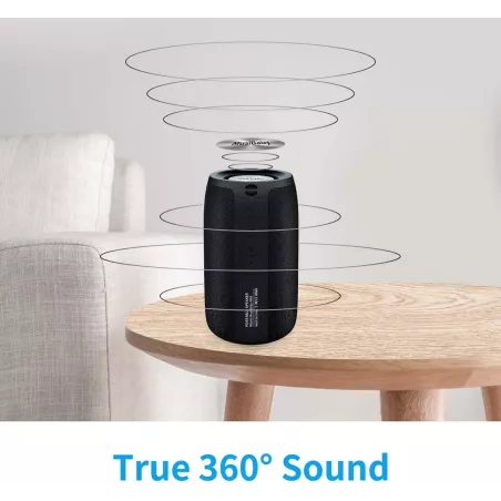 MusiBaby Enceinte Bluetooth Portable : Son 360°, Autonomie 24H, Étanche IPX5 – Le Son Nomade Parfait !