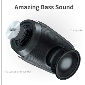 Bluetooth Speaker,MusiBaby Speakers,Outdoor, Portable,Waterproof,Wireless Speaker,Dual Pairing, Bluetooth 5.0,Loud