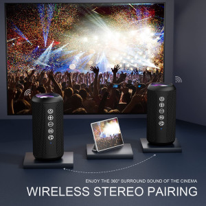 Ortizan Portable Bluetooth Speaker, IPX7 Waterproof Wireless Speaker with 24W Loud Stereo Sound, Outdoor Speakers with Bluetooth