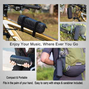 ABFOCE Solar Bluetooth Speaker Portable Outdoor Bluetooth IPX6 Waterproof Speaker with 5000mAh Power Bank,60 Hours Play Time