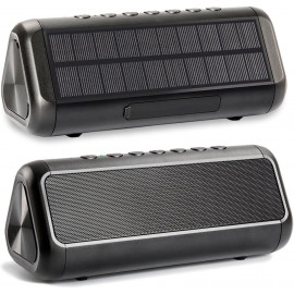 Enceinte Bluetooth Solaire - 5000mAh, 50H d'Autonomie, Étanche IPX6