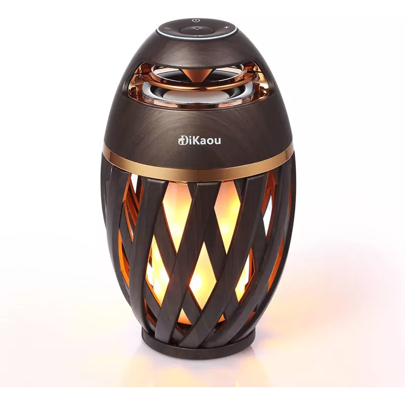 DIKAOU Led Flame Speaker, Torch Atmosphere Bluetooth Speakers&Outdoor Portable Stereo Speaker with HD Audio and Enhanced