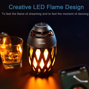 DIKAOU Led Flame Speaker, Torch Atmosphere Bluetooth Speakers&Outdoor Portable Stereo Speaker with HD Audio and Enhanced