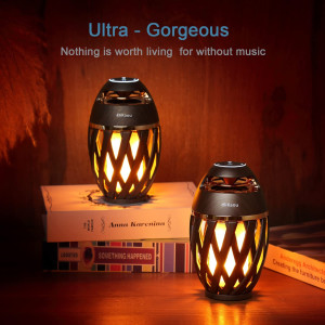 DIKAOU Led Flame Speaker, Torch Atmosphere Bluetooth Speakers&Outdoor Portable Stereo Speaker with HD Audio and Enhanced