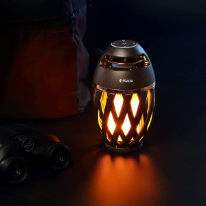 DIKAOU Led Flame Speaker, Torch Atmosphere Bluetooth Speakers&Outdoor Portable Stereo Speaker with HD Audio and Enhanced