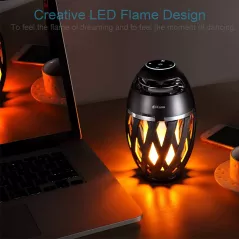 DIKAOU Led Flame Speaker, Torch Atmosphere Bluetooth Speakers&Outdoor Portable Stereo Speaker with HD Audio and Enhanced