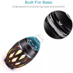 DIKAOU Led Flame Speaker, Torch Atmosphere Bluetooth Speakers&Outdoor Portable Stereo Speaker with HD Audio and Enhanced