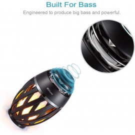 Haut-parleur Bluetooth à Flamme LED DiKaou - Son Stéréo Portable avec Flammes LED Atmosphériques