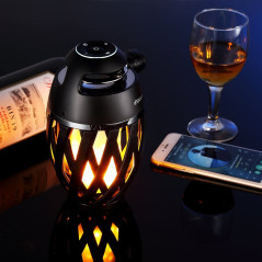 DIKAOU Led Flame Speaker, Torch Atmosphere Bluetooth Speakers&Outdoor Portable Stereo Speaker with HD Audio and Enhanced