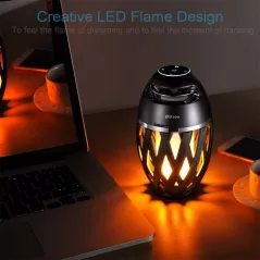 DIKAOU Led Flame Speaker, Torch Atmosphere Bluetooth Speakers&Outdoor Portable Stereo Speaker with HD Audio and Enhanced