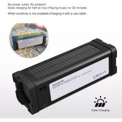 ABFOCE Solar Bluetooth Speaker,IPX7 Waterproof Speaker 20W Rich Bass,with 27 LEDs Lights TWS Wireless Speaker Bluetooth