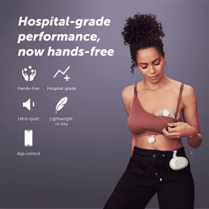 Elvie Stride Hospital-Grade App-Controlled Breast Pump | Hands-Free Wearable Ultra-Quiet Electric Breast Pump with 2-Modes