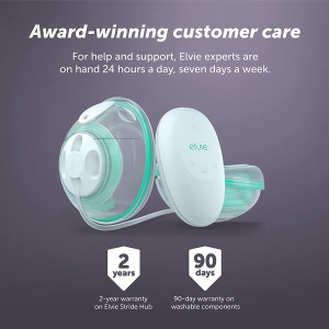 Elvie Stride Hospital-Grade App-Controlled Breast Pump | Hands-Free Wearable Ultra-Quiet Electric Breast Pump with 2-Modes