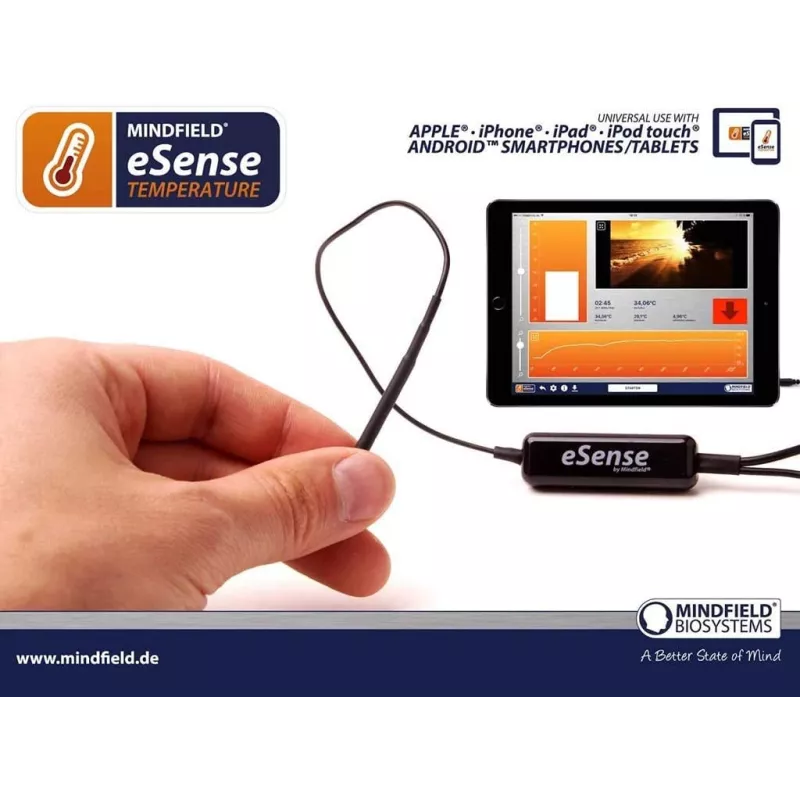 Capteur Mindfield eSense Skin Response, mesure de la