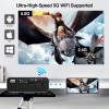 Full HD Wifi Bluetooth Projector 1080P Native Support 4K,10000 Lumen LED Smart Android Wireless Home Outdoor Business Projector