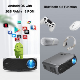 Projecteur Full HD Wifi Bluetooth pour Description La vraie rés...