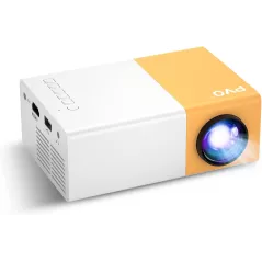 Mini Projector, PVO Portable Projector for Cartoon, Kids Gift, Outdoor Movie Projector, LED Pico Video Projector for Home