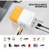 Mini Projector, PVO Portable Projector for Cartoon, Kids Gift, Outdoor Movie Projector, LED Pico Video Projector for Home