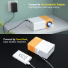 Mini Projector, PVO Portable Projector for Cartoon, Kids Gift, Outdoor Movie Projector, LED Pico Video Projector for Home