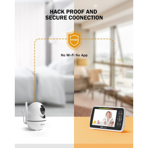 iFamily Moniteur Bébé Vidéo 5 avec Audio Bidirectionnel et Vision Nocturne - Sécurité et Sérénité!
