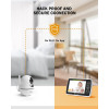 Moniteur bébé avec caméra et audio - Moniteur vidéo iFamily 5 pouces pour bébé avec télécommande panoramique/inclinaison, mode