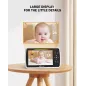 iFamily Moniteur Bébé Vidéo 5 avec Audio Bidirectionnel et Vision Nocturne - Sécurité et Sérénité!