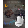 Moniteur bébé avec caméra et audio - Moniteur vidéo iFamily 5 pouces pour bébé avec télécommande panoramique/inclinaison, mode