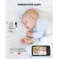 iFamily Moniteur Bébé Vidéo 5 avec Audio Bidirectionnel et Vision Nocturne - Sécurité et Sérénité!