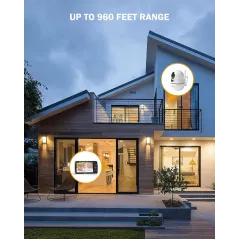 Moniteur bébé avec caméra et audio - Moniteur vidéo iFamily 5 pouces pour bébé avec télécommande panoramique/inclinaison, mode