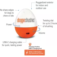 Doggie Shusher : Machine sonore apaisante USB-C pour chien anxieux - Enfin du calme !