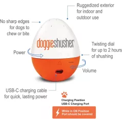 Doggie Shusher : Machine sonore apaisante USB-C pour chien anxieux - Enfin du calme !