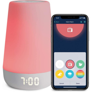 Hatch Rest+ 2nd Gen Portable Dream Machine with Charging Base, Baby, Toddler, Night Light, Sound Machine, Time-to-Rise