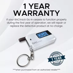 BACtrack Go Keychain Breathalyzer (White) | Ultra-Portable Pocket Keyring Alcohol Tester for Personal Use