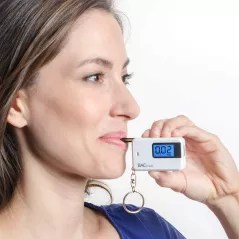 BACtrack Go Keychain Breathalyzer (White) | Ultra-Portable Pocket Keyring Alcohol Tester for Personal Use