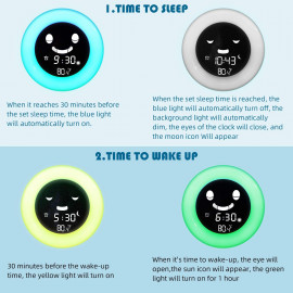 Kids Alarm Clock and Sleep Trainer - YISUN for YISUN digital alarm