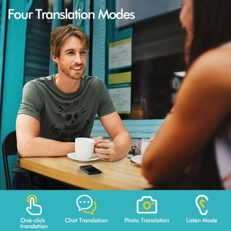 Fluentalk by Timekettle,T1 Language Translator with 4" HD Screen,Support 40 Languages and Photo Translation,Instant Translator