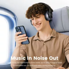 OneOdio A10 Hybrid Active Noise Cancelling Headphones, Wireless Over Ear Bluetooth Headphones, Hi-Res Audio Sound, Deep Bass,