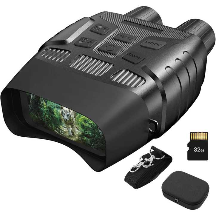 Jumelles de Vision Nocturne HEXEUM : Zoom 4X, IR, 400m + Carte 32Go - Explorez la Nuit!