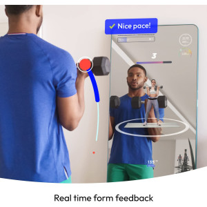 FITURE Core Smart Workout Mirror Home Gym Real-Time Form Feedback + 30-Day Membership to Popular Fitness Classes Including