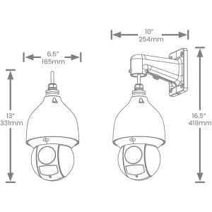 Lorex Indoor/Outdoor 4K Pan & Tilt Metal Dome Security Camera, Add-On IP Camera for Wired Surveillance System, Color Night