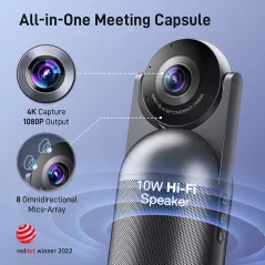 eMeet ConfEye: Caméra de Conférence 4K 360° IA – Suivi Automatique, Audio Immersif!