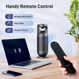 EMEET Meeting Capsule, 4K Captured 1080P Output 360° Conference Room Webcam 8 Mics and 10W Speaker, 5 Video Modes, AI