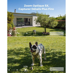 Reolink 4K Caméra de Surveillance Extérieure PoE avec Zoom Optique 5X, Vision Nocturne en Couleur, Audio Bidirectionnel,