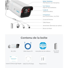 Reolink 4K Caméra de Surveillance Extérieure PoE avec Zoom Optique 5X, Vision Nocturne en Couleur, Audio Bidirectionnel,