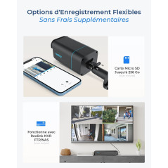 Reolink 4K Caméra de Surveillance Extérieure PoE avec Zoom Optique 5X, Vision Nocturne en Couleur, Audio Bidirectionnel,