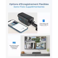 Reolink 4K Caméra de Surveillance Extérieure PoE avec Zoom Optique 5X, Vision Nocturne en Couleur, Audio Bidirectionnel,
